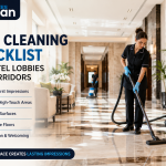 Deep cleaning checklist for hotel lobbies and corridors Professional How to deep clean hotel carpets and upholstery - July 2026
