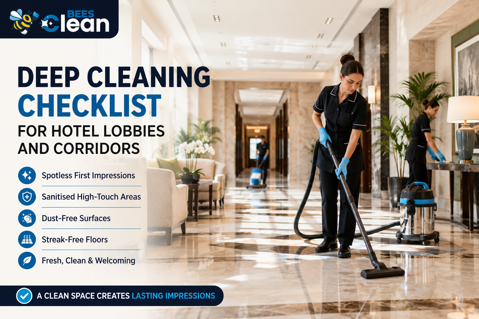 Hotel lobby deep cleaning