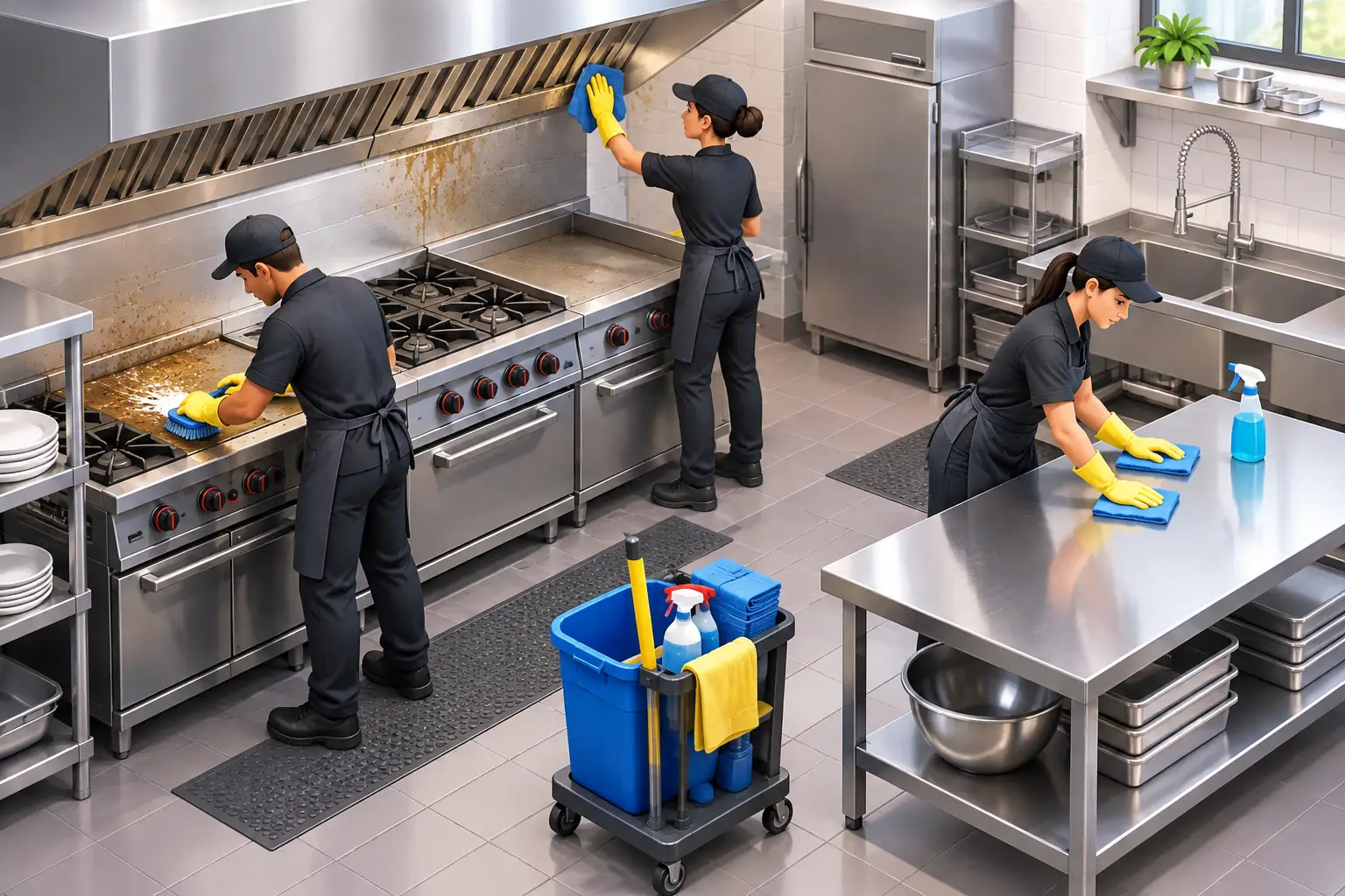 How to Clean a Greasy Restaurant Kitchen
